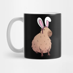 Cute capybara wearing easter bunny ears Mug